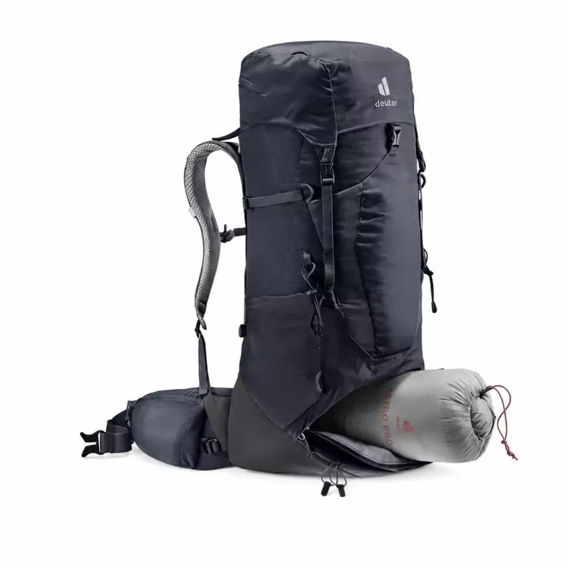 Deuter Aircontact Lite 40+10 seljakott Must/Graphite