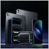USAMS T70 40W 2xUSB-A 2xUSB-C Must seinalaadija