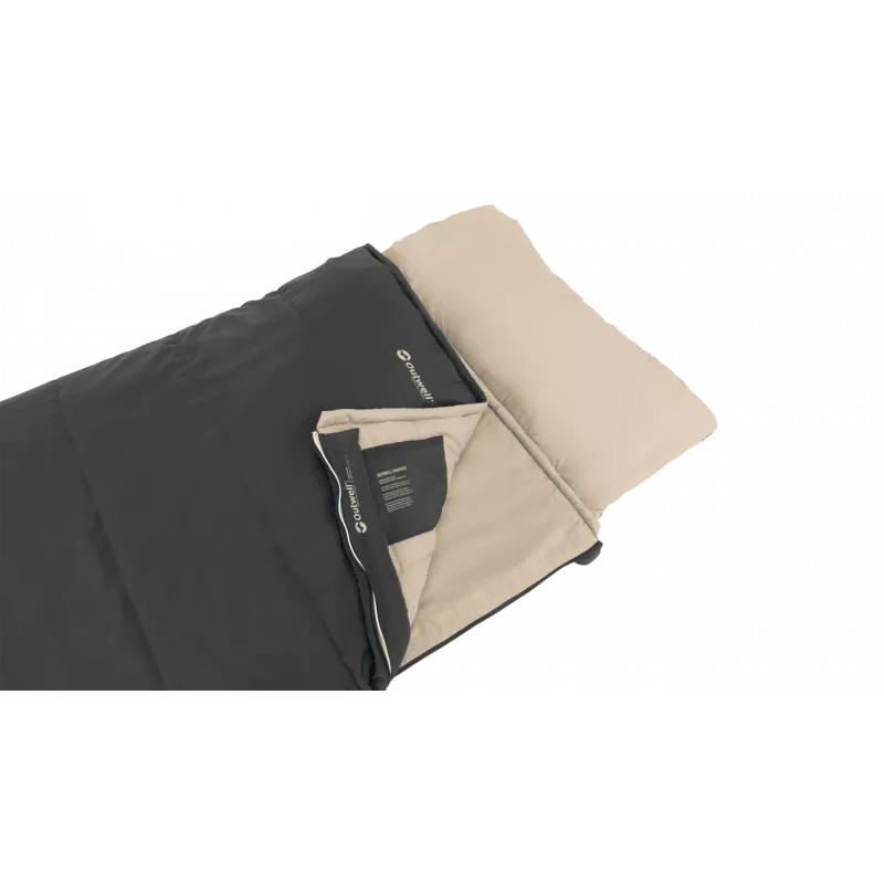 Outwell Contour Prime Sünteetiline Magamiskott (190 cm) - Must, Parempoolne Tõmblukk