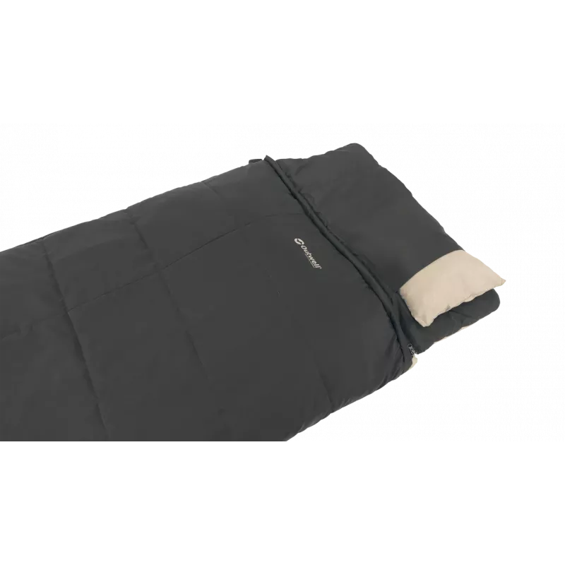Outwell Contour Prime Sünteetiline Magamiskott (190 cm) - Must, Parempoolne Tõmblukk