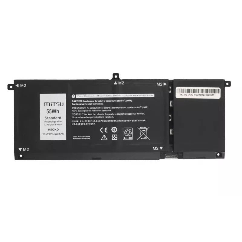 MITSU Aku H5CKD Dell Inspiron 5400 5401 5402 5406 5501 5508 jaoks, 3600 mAh (55 Wh) 15.2 V