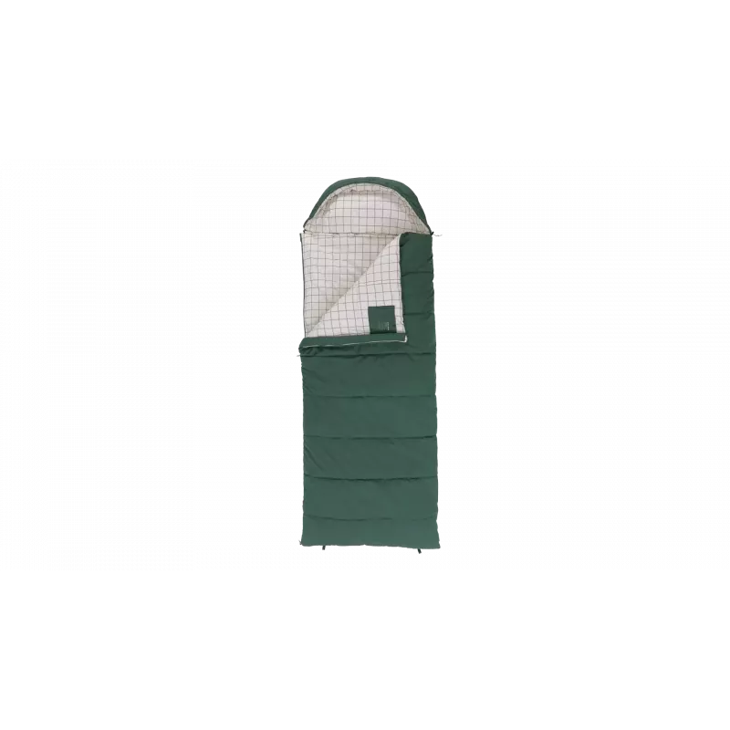 Outwell Camper Prime Green magamiskott 235 x 90 cm -15 kuni 5 °C parempoolse tõmblukuga