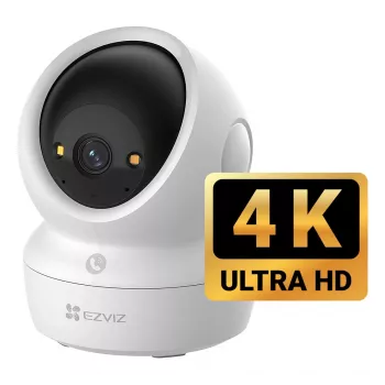 EZVIZ H6c G1 4K Sfääriline IP Turvakaamera Siseruumidesse, 4K UHD, 3840x2160, Wi-Fi, Ethernet, Öövaatlus, Kahesuunaline Heli, AI Tuvastus, Lae/Seina/Laua Kinnitus