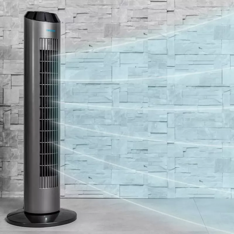 Cecotec EnergySilence 8190 Skyline Ionic Torniventilaator, Püstiventilaator, 60 W, 29 cm, 3 kiirust, õõtsumine, taimer, kaugjuhtimispult, hall