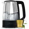 Cecotec ThermoSense 320 Clear Elektriline Veekeetja 2200 W 1.7 L Klaas Must/Läbipaistev