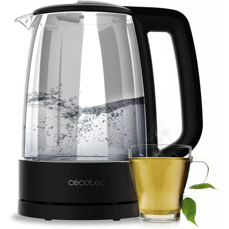 Cecotec ThermoSense 320 Clear Elektriline Veekeetja 2200 W 1.7 L Klaas Must/Läbipaistev