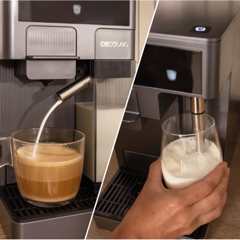 Cecotec FreeStyle Latte T Espresso Masin - 20 Bar Pumba Rõhk, Sisseehitatud Piimavaht, 1350 W, Hall