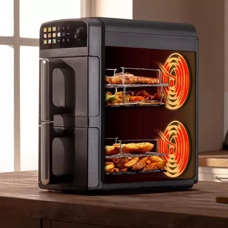 Cecotec Double Hot Air Fryer Cecofry DuoLevel 10000, 2400 W, 10 L, Must