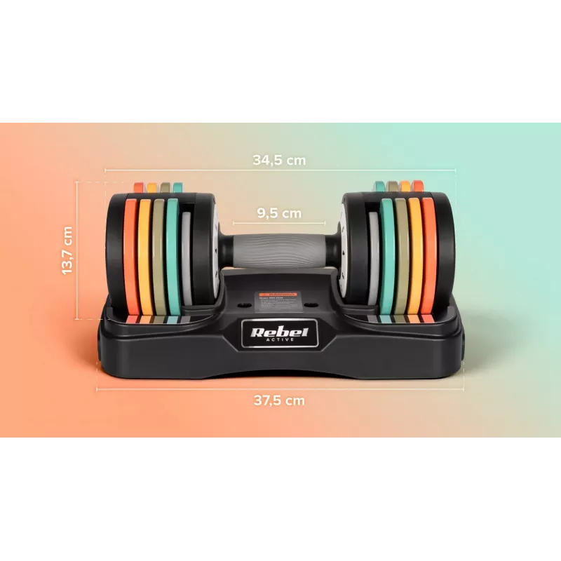 REBEL ACTIVE Automaatsed Malmhantlid 2x10kg RBA2335