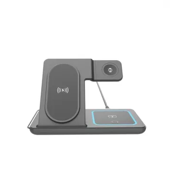 Gembird TA-WPC31S-01-BK 3-in-1 Kokkupandav Juhtmevaba Laadija Alus, 15W, Samsung Watch, Must