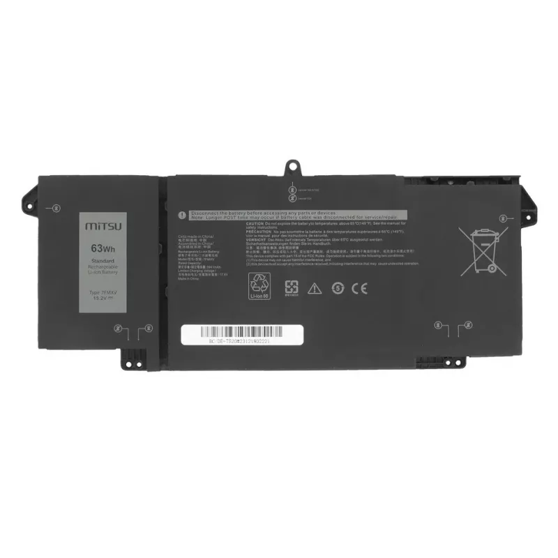 MITSU Battery 7FMXV Dell Latitude 5320 7320 7420 7520 jaoks - 15.2V 3600 mAh (55 Wh)