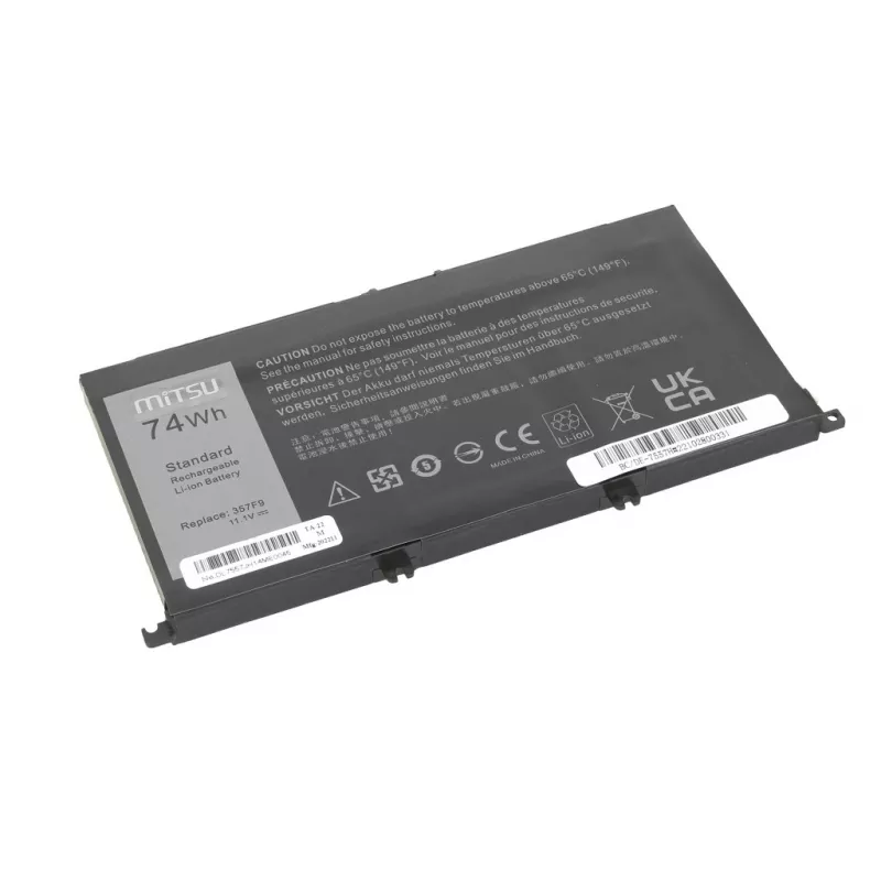 MITSU Aku Dell Inspiron 357F9 5577 7557 6600mAh 14.8V Li-ion