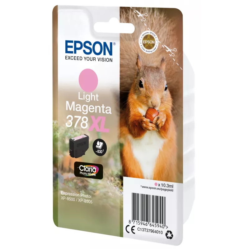Epson 378XL Light Magenta Ink Cartridge - 10.3 ml - XL - Original - Claria Photo HD
