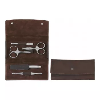 ZWILLING Maniküüri-Pediküüri Komplekt 5-osaline Küünekääride ja Nahkümbrisega, Must