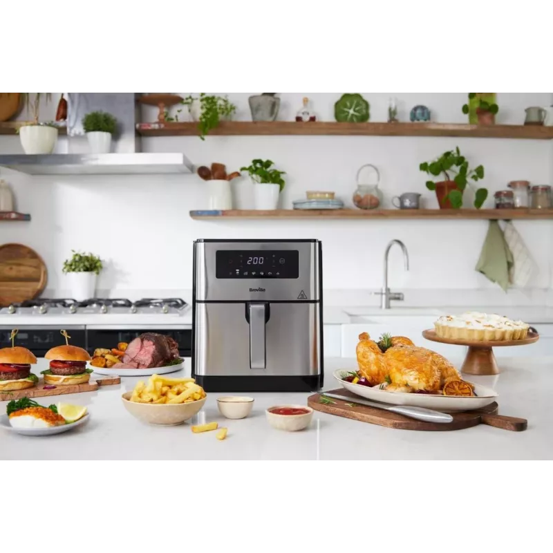 Breville VDF131X Õlivaba õhufritüür, 1.25 kg, 1400 W, must/hõbedane