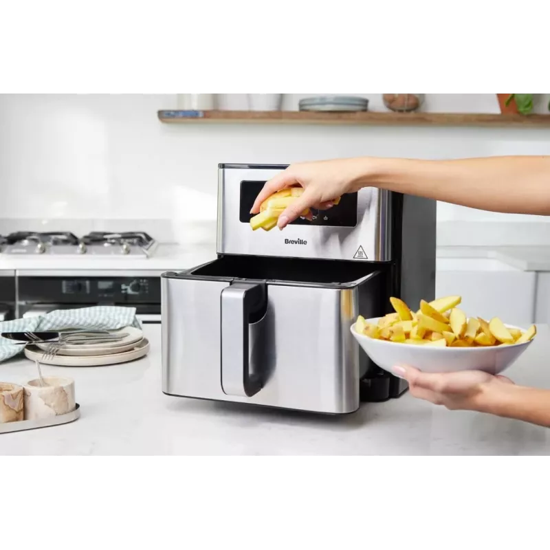 Breville VDF131X Õlivaba õhufritüür, 1.25 kg, 1400 W, must/hõbedane