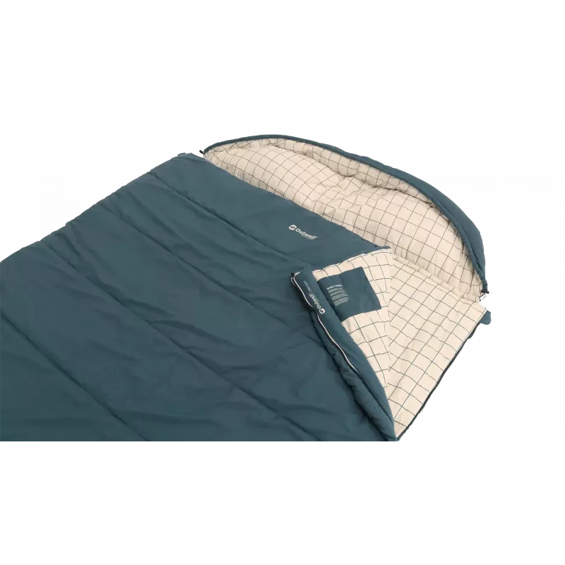 Outwell Camper Lux Double Blue Sleeping Bag 235x150 cm -16 kuni 5 °C Kahepoolne tõmblukk