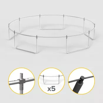 REBEL Active Trampoline PRO 15ft/457cm - Must/Sinine