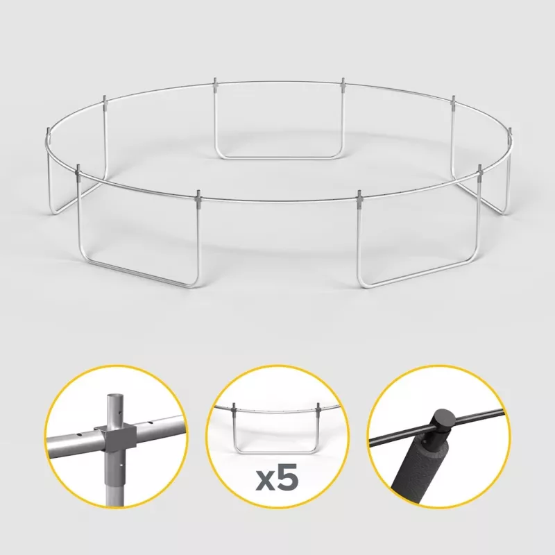 REBEL Active Trampoline PRO 15ft/457cm - Must/Sinine