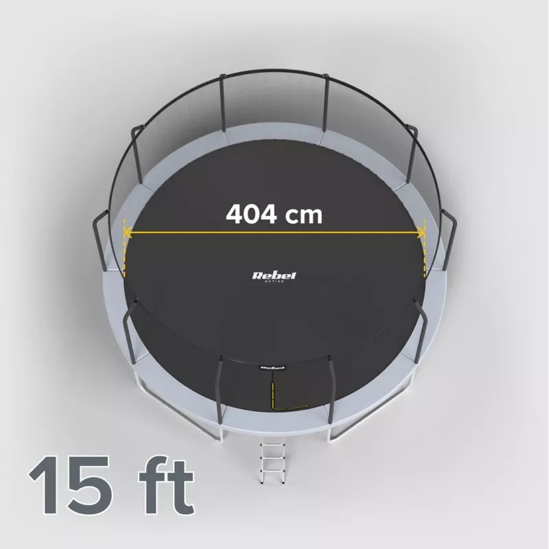 REBEL Active Trampoline PRO 15ft/457cm - Must/Sinine