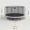 REBEL Active Trampoline PRO 15ft/457cm - Must/Sinine