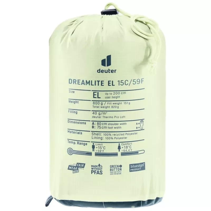 Deuter Dreamlite 15C/59F magamiskott, Nautic/Breeze