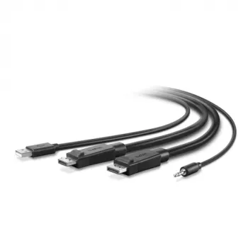 Belkin Secure KVM Combo Cable - klaviatuuri/video/hiire/helikaabel - TAA nõuetele vastav - USB, Mini pistik, DisplayPort (isane) - 3 m