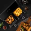 ELDOM FR210 DualCrisp kahekorviga õhufritüür, 2200 W, 8 L mahutavus, LED-ekraan, must