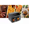 ELDOM FR210 DualCrisp kahekorviga õhufritüür, 2200 W, 8 L mahutavus, LED-ekraan, must