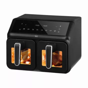 ELDOM FR210 DualCrisp kahekorviga õhufritüür, 2200 W, 8 L mahutavus, LED-ekraan, must