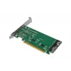 ICY DOCK EXLink MB308A PCIe 4.0 x16 NVMe adapterkaart 2 x SlimSAS 8i (SFF-8654) pistikuga ja redriveriga