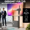 ONKRON FPRO2L-40-B põrandaalus teleritele 55-100 tolli, must, kandevõime 100 kg, mobiilne AV-käru