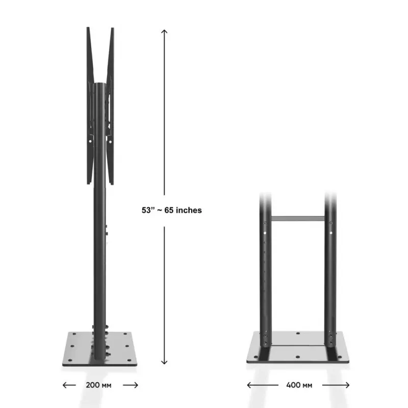 ONKRON FPRO2L-20-B mobiilne TV-pukk 55-100-tollistele teleritele, must