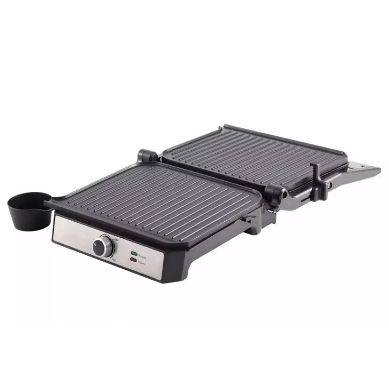 ELDOM GK200 GRILO Kontaktgrill 2000W Reguleeritav termostaat Mittekleepuvad plaadid Must/Hõbe