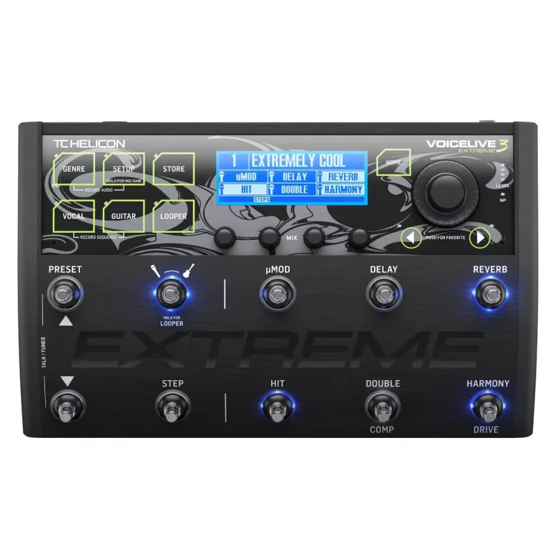 TC-Helicon VoiceLive 3 Extreme - Kitarr ja vokaal mitmeefektiprotsessor looperiga