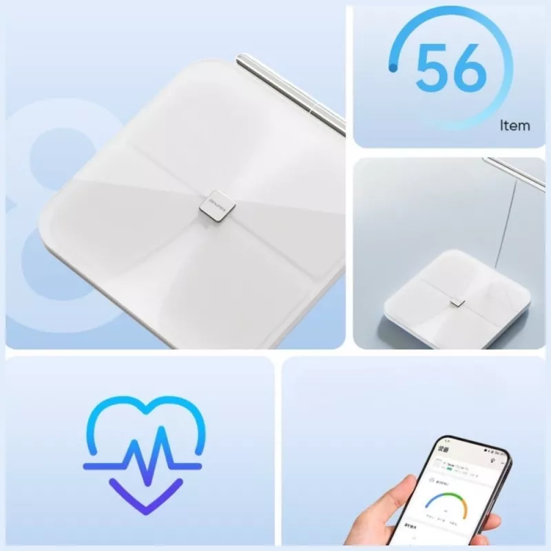 AWEI SS1 Multifunktsionaalne kehakaal Bluetooth 5.0-ga, Valge