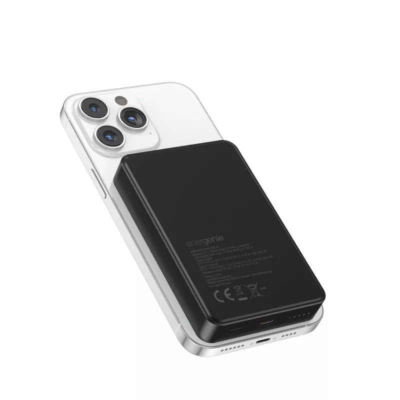 Gembird PB10-WPC15M-01 Magnetic Wireless Powerbank 15W, 10000 mAh, Must