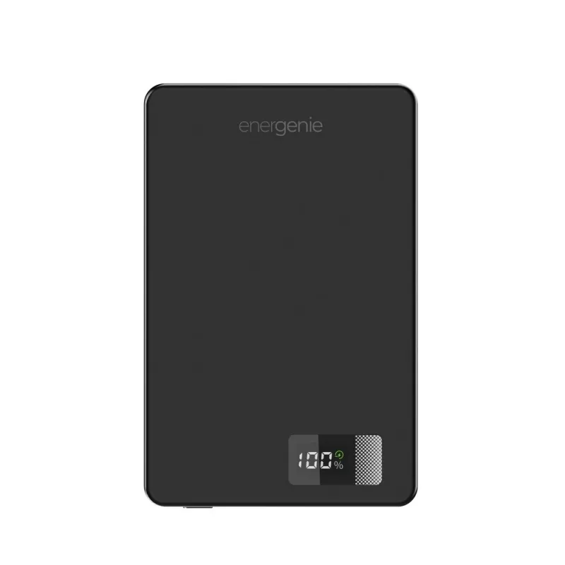 Gembird PB10-WPC15M-LCD-01 Magnetiline juhtmevaba toitepank LCD-ekraaniga, 15W, 10000 mAh, must
