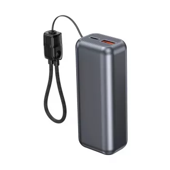 Gembird PB10-PD20-LCD-02 Kompaktne kiirlaadiv toitepank LCD-ekraaniga, 20W, 10000 mAh, Space Grey