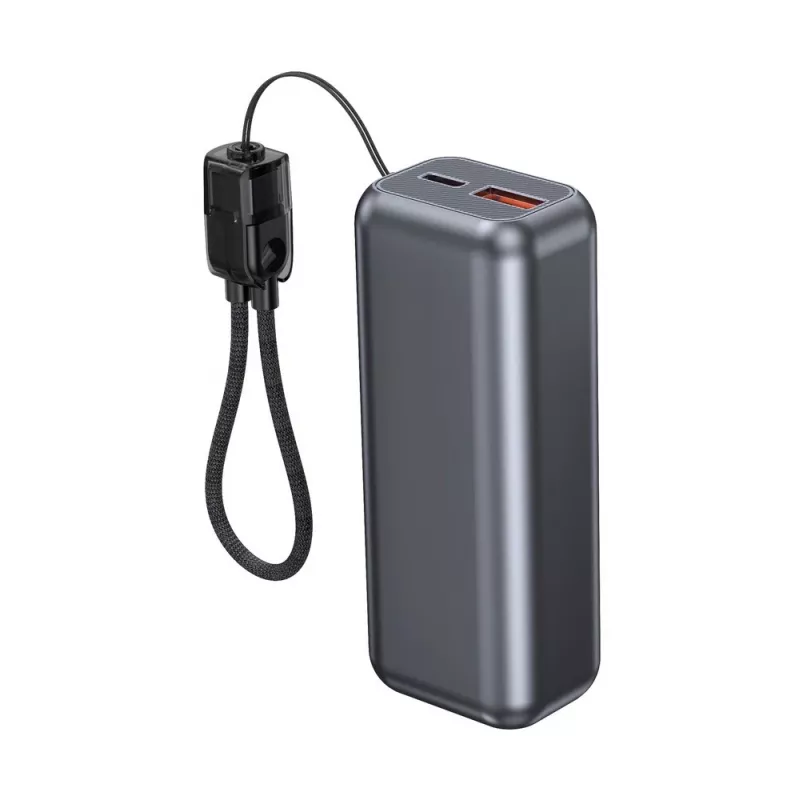 Gembird PB10-PD20-LCD-02 Kompaktne kiirlaadiv toitepank LCD-ekraaniga, 20W, 10000 mAh, Space Grey