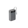 Gembird PB20-PD65-LCD-01 Fast Charging Power Bank with Integrated Cables, 65W, 20000 mAh, Black