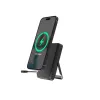 Gembird PB10-WPC15MS-01 Magnetiline juhtmevaba toitepank integreeritud alusega, 15W, 10000 mAh, must