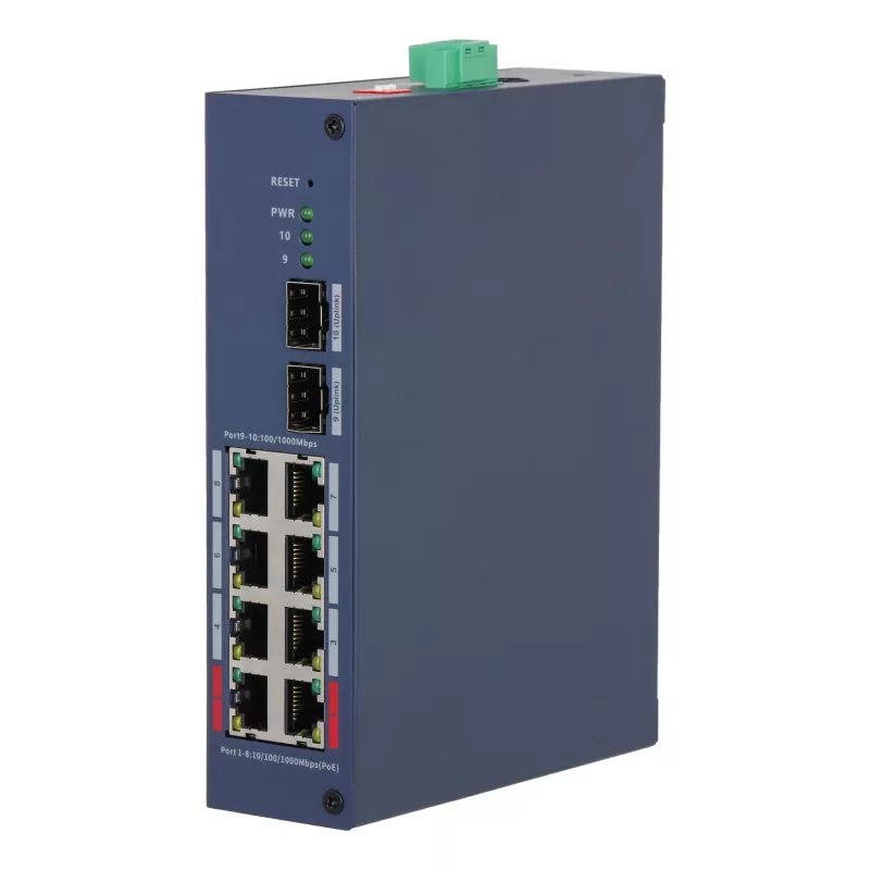 DAHUA CHS4210-8GT-110 Managed L2 Switch, 8x Gigabit PoE+ Ports, 110W PoE Budget