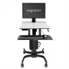 Ergotron WorkFit-C Single HD Sit-Stand Workstation - Mobiilne käru - Must, Hall - 12,7 kg - 76,2 cm (30 inch) - VESA 75x75, 100x100, 200x100, 200x200 - 360°