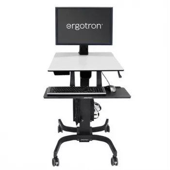 Ergotron WorkFit-C Single HD Sit-Stand Workstation - Mobiilne käru - Must, Hall - 12,7 kg - 76,2 cm (30 inch) - VESA 75x75, 100x100, 200x100, 200x200 - 360°