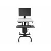 Ergotron WorkFit-C Single HD Sit-Stand Workstation - Mobiilne käru - Must, Hall - 12,7 kg - 76,2 cm (30 inch) - VESA 75x75, 100x100, 200x100, 200x200 - 360°