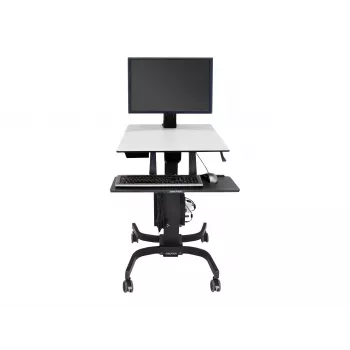 Ergotron WorkFit-C Single HD Sit-Stand Workstation - Mobiilne käru - Must, Hall - 12,7 kg - 76,2 cm (30 inch) - VESA 75x75, 100x100, 200x100, 200x200 - 360°