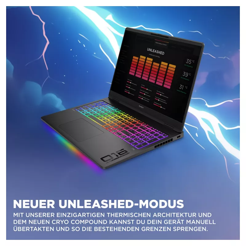 HP OMEN MAX 16-ah0193ng 16.0 inch QHD IPS 240Hz mängusülearvuti, Intel Core Ultra 9 275HX, 32GB RAM, 1TB SSD, RTX 5080, Windows 11 Home