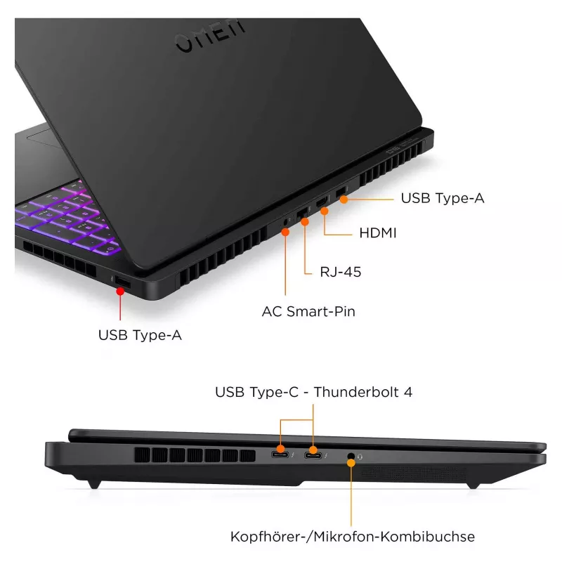 HP OMEN MAX 16-ah0193ng 16.0 inch QHD IPS 240Hz mängusülearvuti, Intel Core Ultra 9 275HX, 32GB RAM, 1TB SSD, RTX 5080, Windows 11 Home