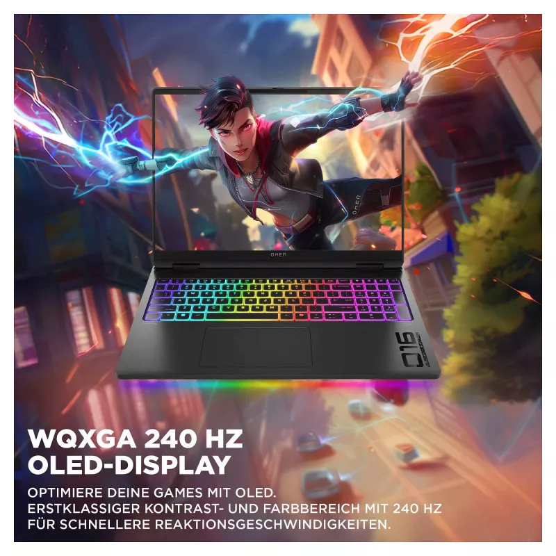 HP OMEN MAX 16-ah0193ng 16.0 inch QHD IPS 240Hz mängusülearvuti, Intel Core Ultra 9 275HX, 32GB RAM, 1TB SSD, RTX 5080, Windows 11 Home